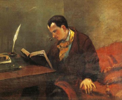 Portrait of Charles Baudelaire (Paris, 1821-1867), French poet, writer and literary critic, Painted in 1847 by Gustave Courbet (1819-1877)